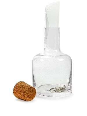 Serax cork lid glass carafe - White