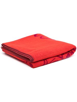 Kenzo tiger logo beach towel - Orange