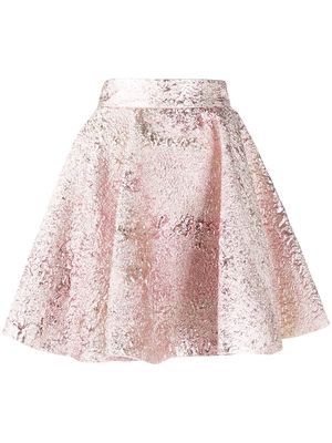 Dolce & Gabbana crushed velvet skater skirt - Pink