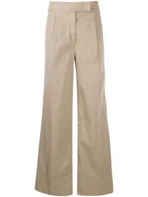 Nº21 high-waisted wide-leg trousers - Brown
