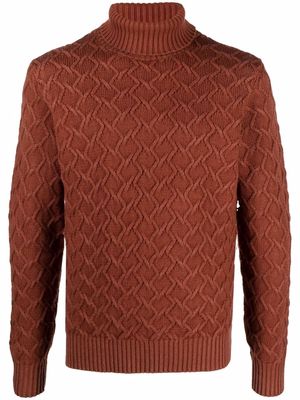 Circolo 1901 cable-knit wool jumper - Brown