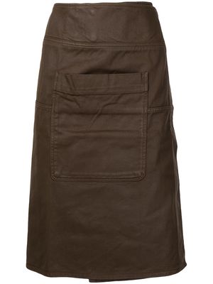 Lemaire A-line midi skirt - Brown