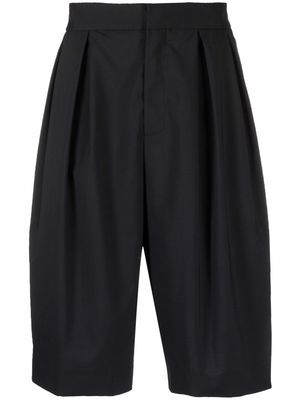 Balmain pleated Bermuda shorts - Black