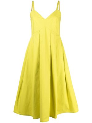 Sofie D'hoore pleated empire-line dress - Green