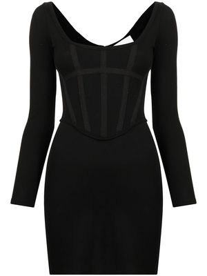 Dion Lee corset-style mini dress - Black
