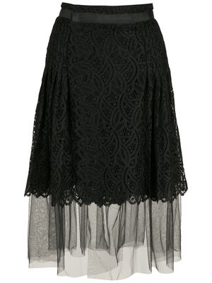 Andrea Bogosian Verissimo lace midi skirt - Black