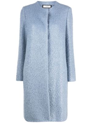 Peserico concealed front coat - Blue