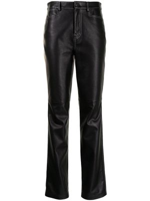 Proenza Schouler White Label straight leather trousers - Black
