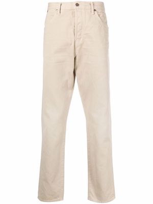 TOM FORD five-pocket cotton straight-leg trousers - Neutrals