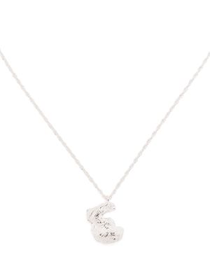 LOVENESS LEE E alphabet pendant necklace - Silver