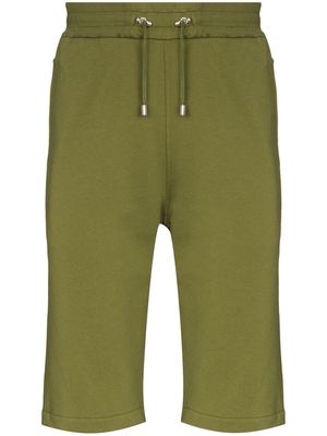 Balmain logo-print cotton shorts - Green