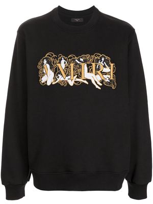 AMIRI Ladies logo-embroidered sweatshirt - Black