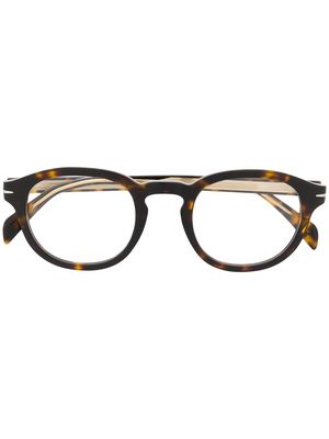 Eyewear by David Beckham DB 7017 round frame glasses - Brown