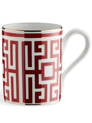 GINORI 1735 Labirinto porcelain mug - Red