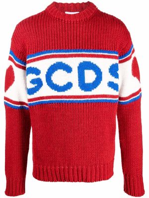 Gcds logo-tape detail jumper - Red