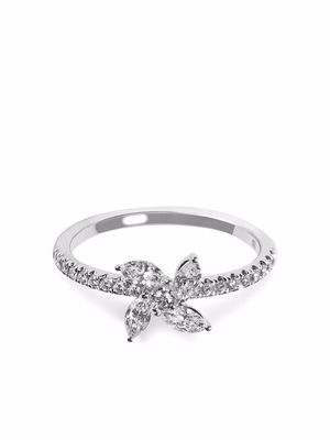 AS29 18kt white gold Mill diamond ring - Silver