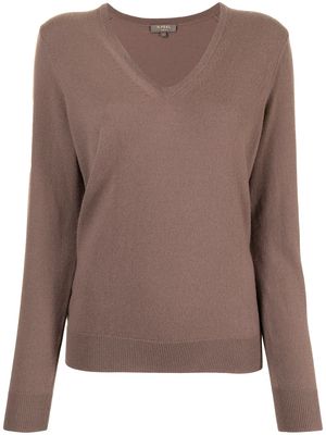 N.Peal v-neck organic cashmere jumper - Brown