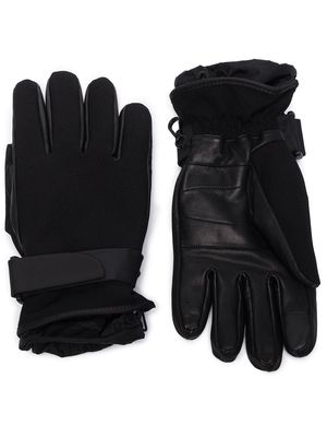 Moncler Grenoble padded paneled gloves - Black