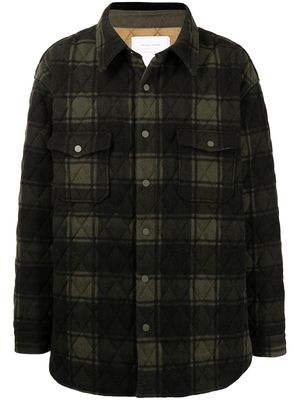 Readymade checked padded wool jacket - Green