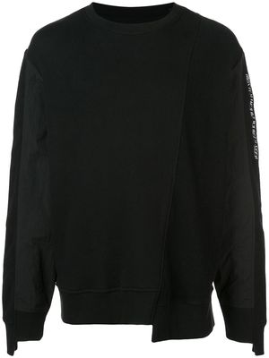 Mostly Heard Rarely Seen Asymmetrical seam sweatshirt - Black