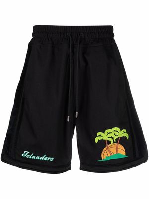 Just Don island print shorts - Black