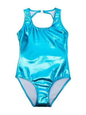 Andorine metallic-tone swimsuit - Blue