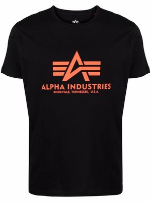 Alpha Industries logo-print cotton T-shirt - Black