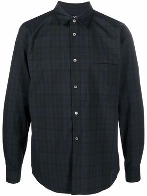 Black Comme Des Garçons check-print button-up shirt