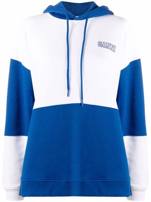 GANNI Software Isoli colour-block hoodie - Blue