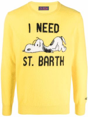 MC2 Saint Barth graphic-print crew neck sweater - Yellow