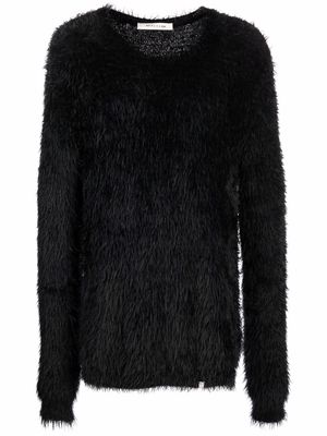 1017 ALYX 9SM faux-fur round-neck jumper - Black