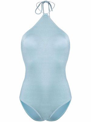 12 STOREEZ halter neck swimsuit - Blue