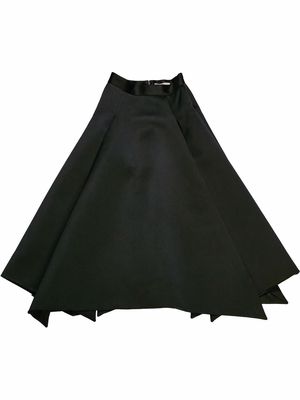 Christopher Kane satin asymmetric skirt - Black