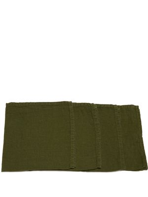 Once Milano set of four linen napkins - Green