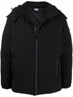 Karl Lagerfeld panelled puffer jacket - Black