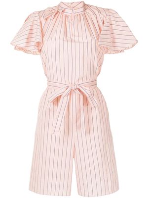 Erdem Amalfi striped cotton playsuit - Pink