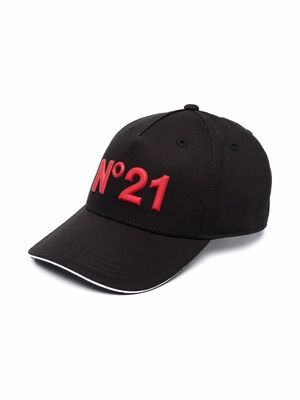 Nº21 Kids logo-print cap - Black