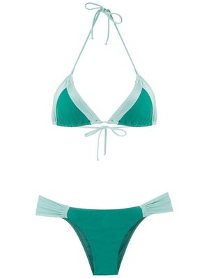 Brigitte Tatiana Melissa color block bikini set - Green