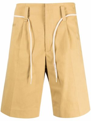 Marni drawstring-waist cotton shorts - Neutrals