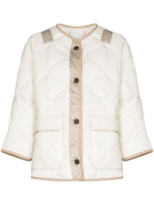Frankie Shop Teddy oversized quilted jacket - White