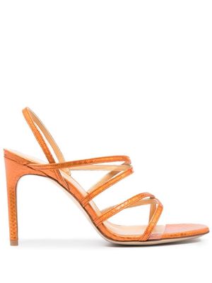 Giannico crossover strap slingback sandals - Orange