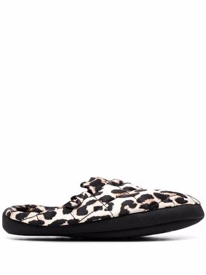 GANNI leopard-print slippers - Neutrals
