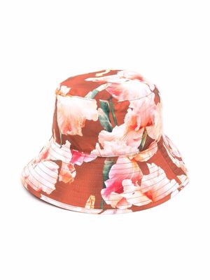 Molo floral-print bucket hat - Orange