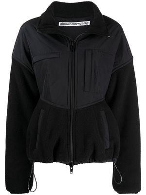 Alexander Wang cutaway collar panelled jacket - Black