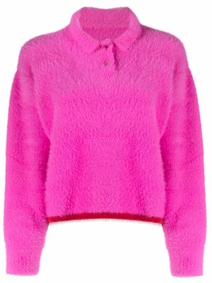 Jacquemus Le Polo Neve textured jumper - Pink