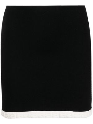 Alexander Wang logo-jacquard trim mini skirt - Black