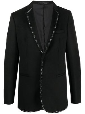 Emporio Armani stud embellishment blazer - Black