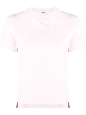 Thom Browne short-sleeve logo-patch T-shirt - Pink
