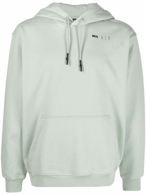 MCQ logo-embroidered cotton hoodie - Green