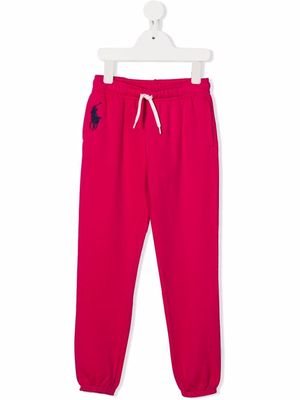 Ralph Lauren Kids embroidered-logo track pants - Pink